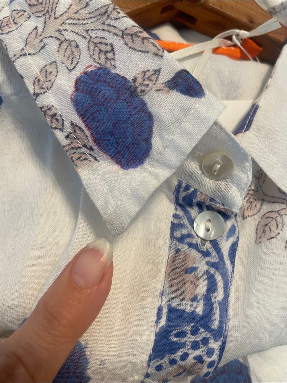 New Tuckernuck Oliphant Laguana Blue Long Sleeve Mini Shirt Dress size Large - Picture 12 of 15